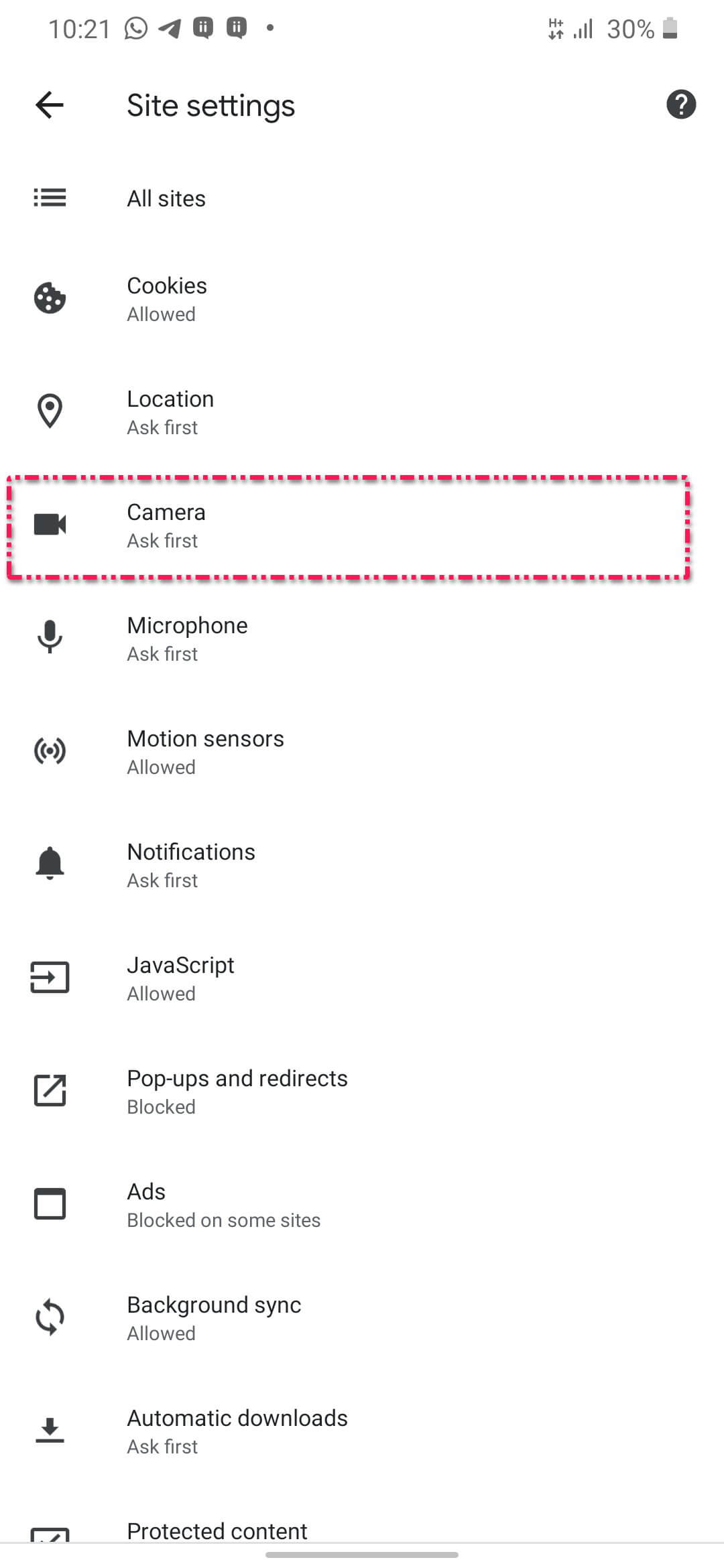 تنظیمات دوربین بیگ بلوباتن