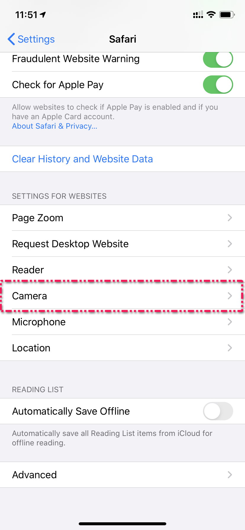 تنظیمات دوربین بیگ بلوباتن