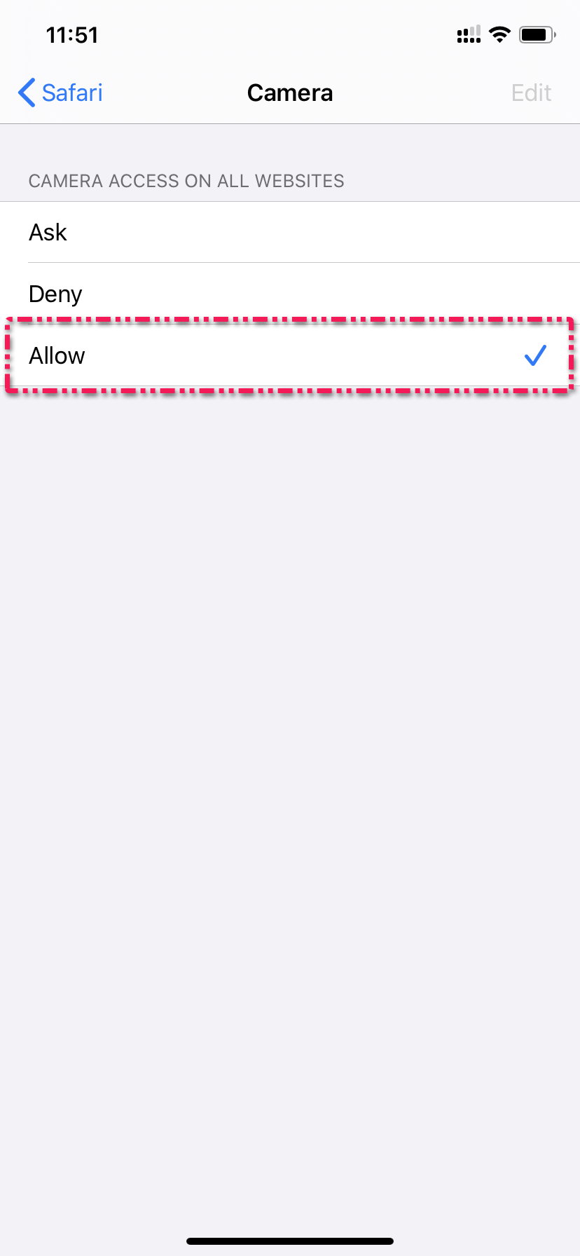 تنظیمات دوربین بیگ بلوباتن
