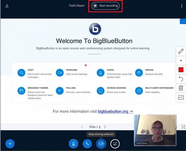 آموزش ضبط جلسات در محیط BigBlueButton