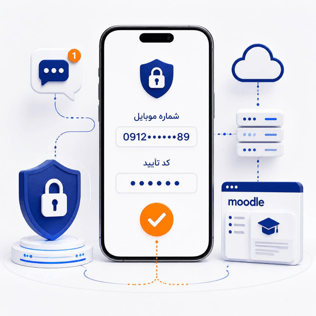 افزونه ورود و ثبت نام با شماره موبایل در مودل + ورود با پیام‌رسان‌ها (بله/تلگرام/واتس‌اپ)